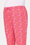 Zivame Maternity Floral Pop Woven Pyjama - Coral Paradise — thumbnail 5
